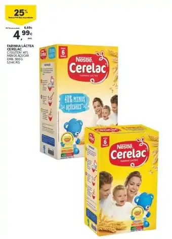 Continente Farinha lactea Cerelac 1kg promoção