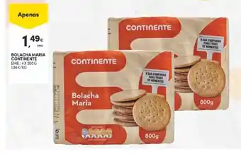 Continente Bolacha Maria Continente promoção
