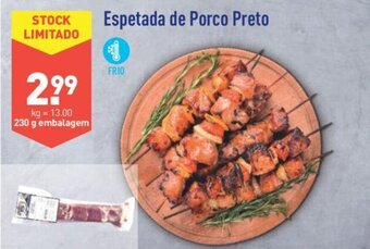 ALDI Espetada de Porco Preto promoção