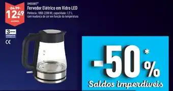 ALDI Fervedor Eletrico em Vidro Led promoção