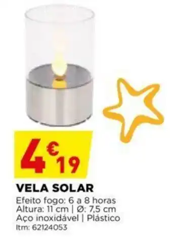Bricomarché Vela Solar 7,5cm promoção
