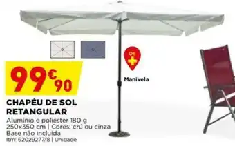 Bricomarché Chapéu de Sol Retangular 180g 250x350cm promoção