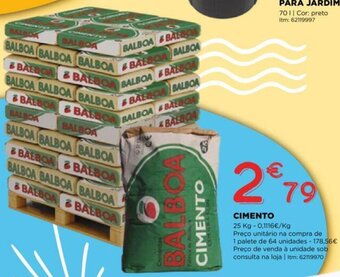 Bricomarché Cimento 25kg promoção