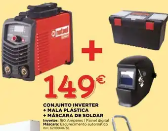 Bricomarché Conjunto Inverter 160 Amperes + Mala Plástica + Máscara de Soldar promoção