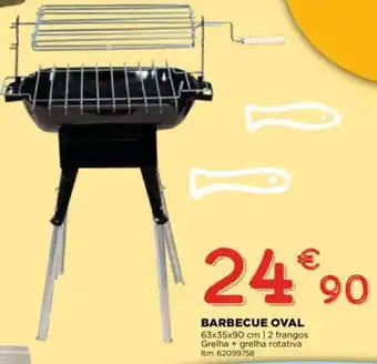 Bricomarché Barbecue Oval 63x35x90cm promoção