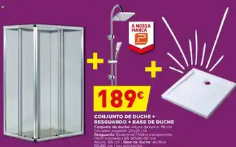 Bricomarché Conjunti de Duche + Resguardo + Base de Duche promoção