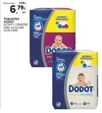 Continente Toalhitas Dodot promoção
