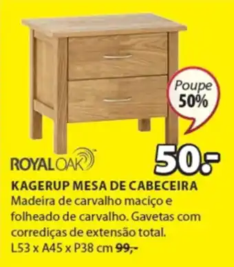 JYSK Royal Oak Kagerup Mesa de Cabeceira promoção
