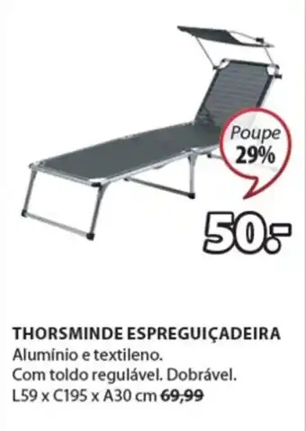 JYSK Thorsminde Espreguiçadeira promoção