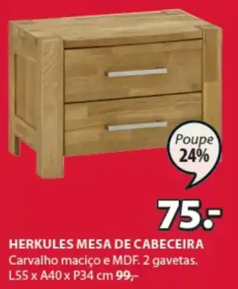 JYSK Herkules Mesa de Cabeceira promoção