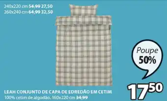 JYSK Leah Conjunto de Capa de Edredão em Cetim promoção