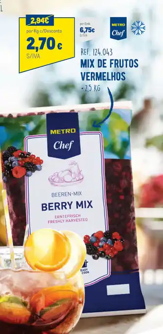 Makro Mix de Frutos Vermelhos 2,5kg promoção