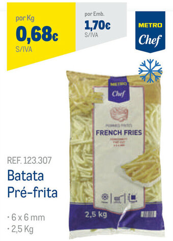 Makro Batata Pré-frita 2,5kg promoção