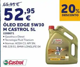 Norauto Oleo Edge 5W30 M Castrol 5L promoção