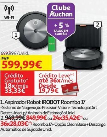 Auchan Aspirador robot irobot promoção