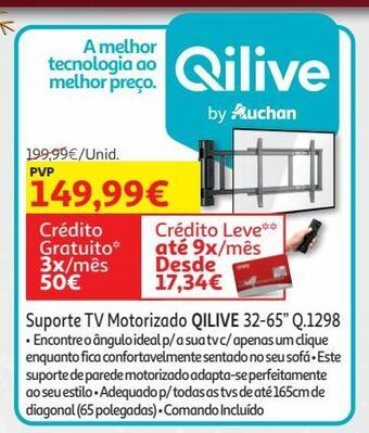 Suporte tv motorizado qilive 32-65" q.1298