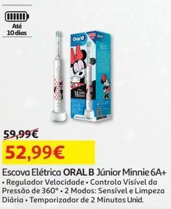Escova eletrica oral-b junior minnie 6a+