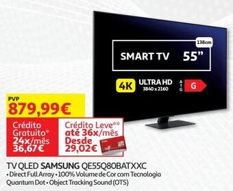 Tv qled samsung qe55q80batxxc