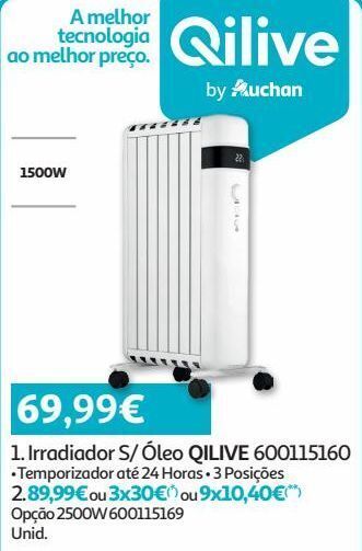 Auchan Irradiador s/oleo qilive promoção