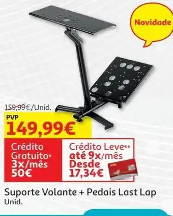 Auchan Suporte volante + pedais last lap promoção