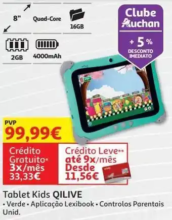 Tablet kids qilive verde