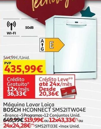 Auchan Máquina lavar loiça bosch promoção