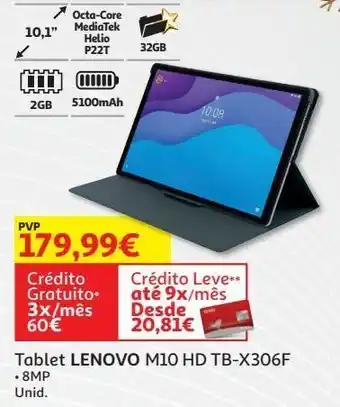Auchan Tablet lenovo m10 hd tb-x306f promoção