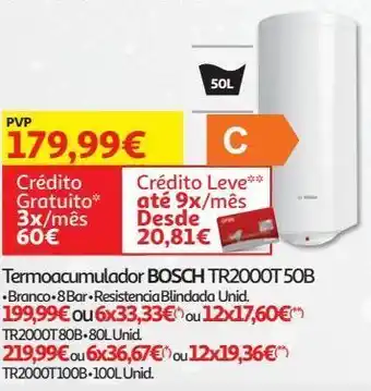 Auchan Termoacumulador bosch promoção