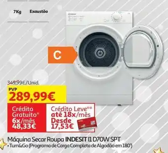 Auchan Maq.secar roupa indesit d70w spt promoção