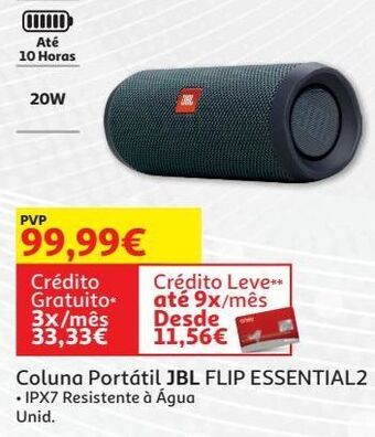Auchan Coluna portátil jbl flip essential2 promoção