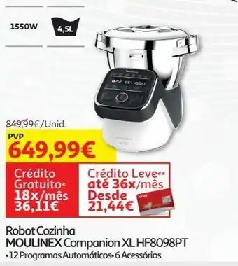 Auchan Robot cozinha moulinex companion xl hf8098pt promoção