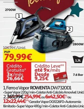 Ferro a vapor rowenta