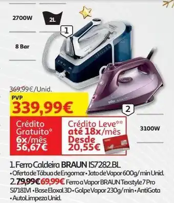 Auchan Ferro caldeira braun promoção
