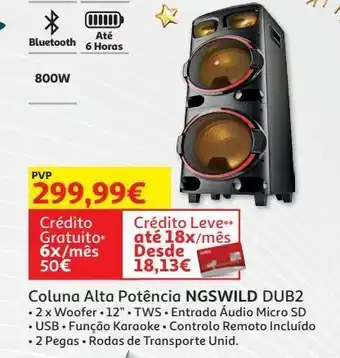 Auchan Coluna alta potência ngswilddub2 promoção