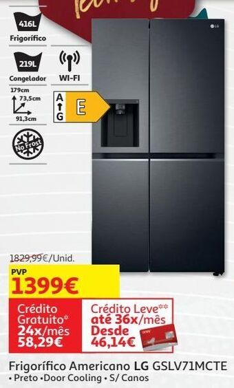 Auchan Frigorifico americano lg gslv71mcte promoção