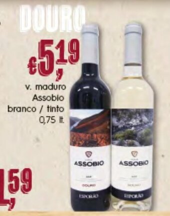 Bolama V. maduro Assobio branco/ tinto 0.75lt promoção