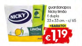 Bolama Guardanapos Nicky Limao promoção