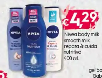 Bolama Nivea Body Milk Smooth Milk promoção
