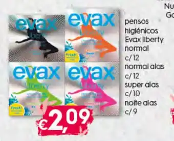 Bolama Pensos Higienicos Evax liberty promoção