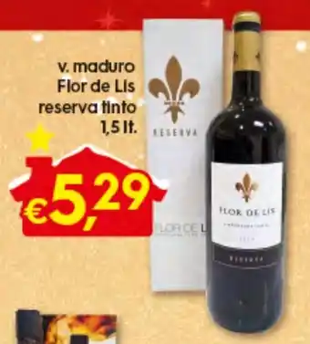 Bolama V. maduro Flor de Lis reserva tinto 1.5L promoção