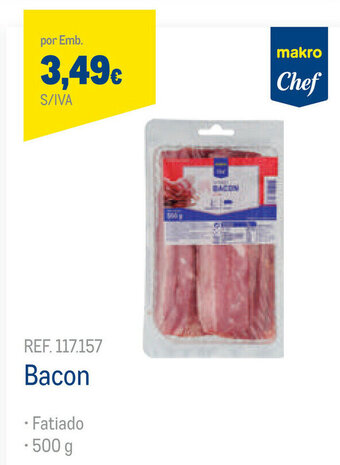 Makro Bacon 500g promoção