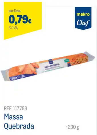 Makro Massa Quebrada 230g promoção
