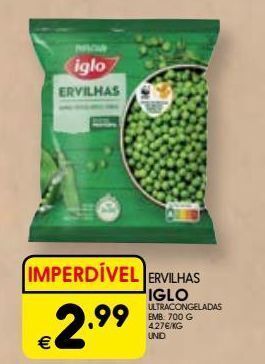 Ervilhas congeladas iglo