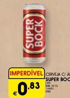 Lata de cerveja super bock