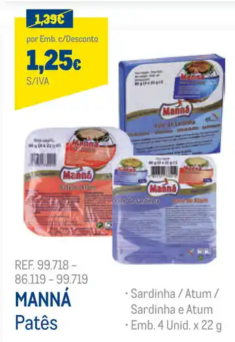 Manná Patês 4 Unid x22g