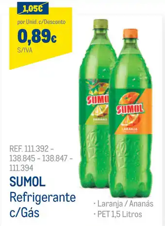Makro Sumol Refrigerante c/Gás 1,5Litros promoção