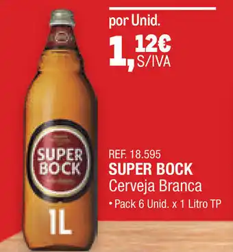 Makro Super Bock Cerveja Branca Pack 6 Unid x 1 Litro promoção