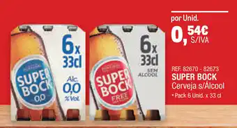 Makro Super Bock Cerveja s/ Álcool Pack 6 Unid x 33cl promoção