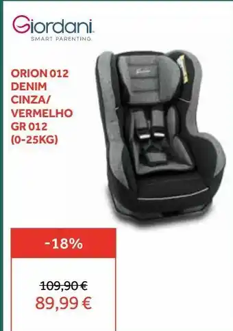 Prénatal Cadeira auto giordani promoção