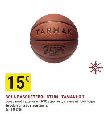 Bola de basquetebol rapaz a partir dos 13 anos bt100 t7 laranja